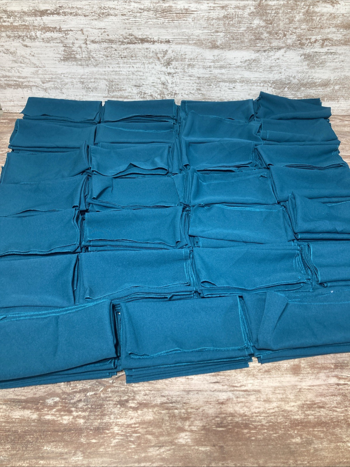 Premium Dinner Cloth Napkins 18”x18” - Poly-Cotton Blend Teal Aqua (135 Count) gallery