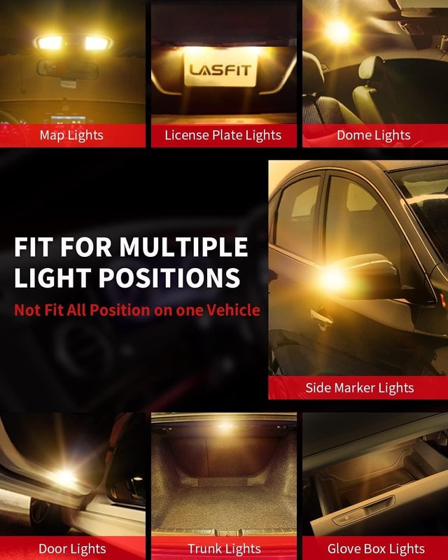 High-Performance 168 LED Bulbs - 400LM Non-Polar Amber for 12-24V Applications gallery