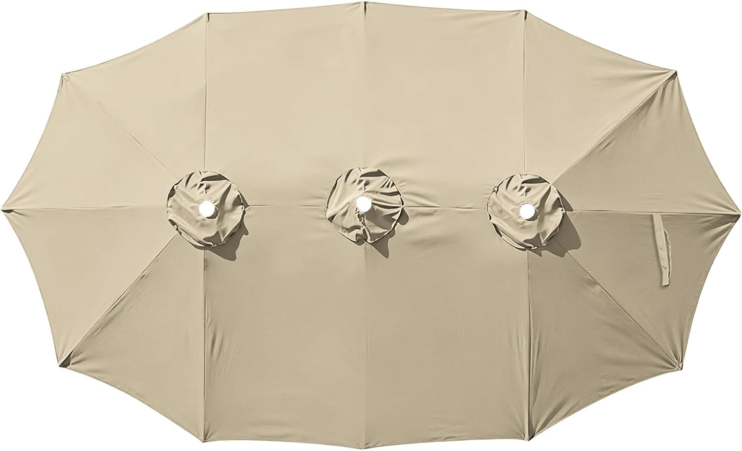 15ft Double-sided Umbrella Replacement Canopy Cover,12 ribs Large Triple Parasol gallery