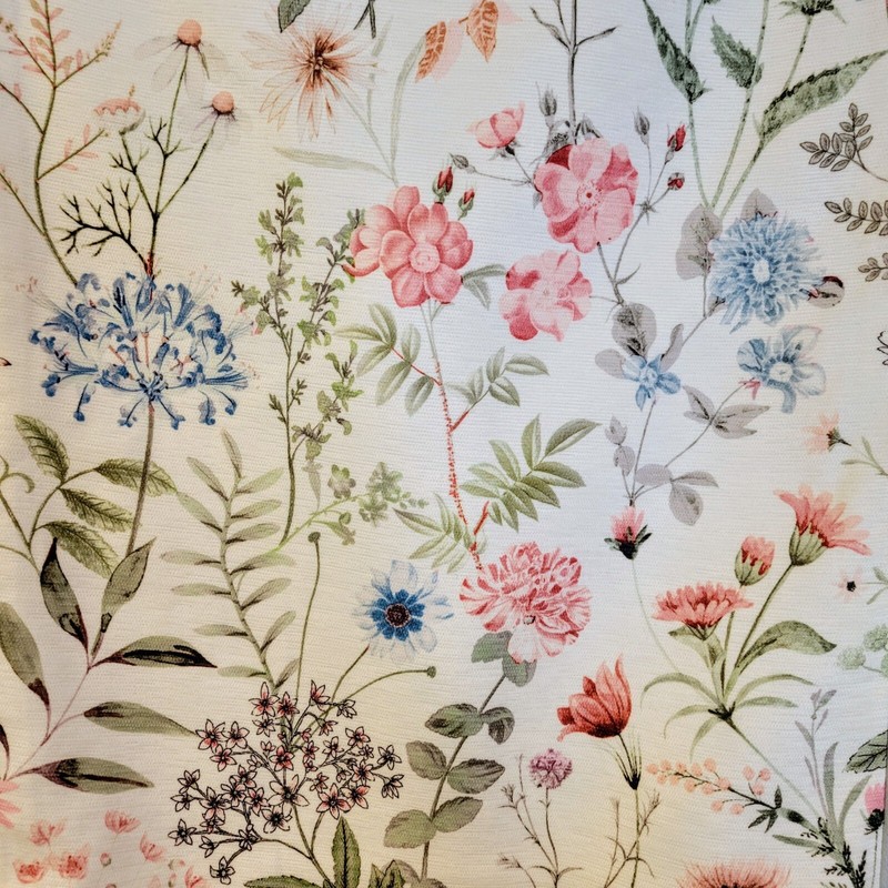 Mdesign Spring Table Runner 2 Piece Floral Printed 14x72 & Solid Blue 16x80 gallery