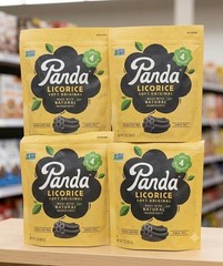 4PACK Panda Licorice Soft Black Licorice Candy 7 oz Pkg ONLY 4 INGREDIENTS