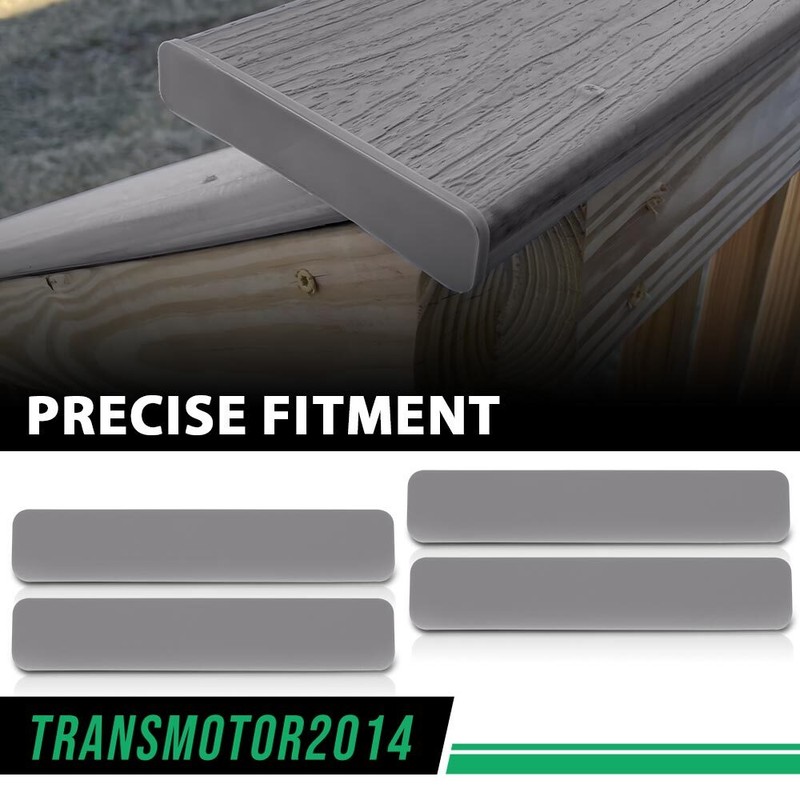 4/8/12 Pack 5.5” Composite Decking boards End Cap Set Kit Brown / Gray gallery