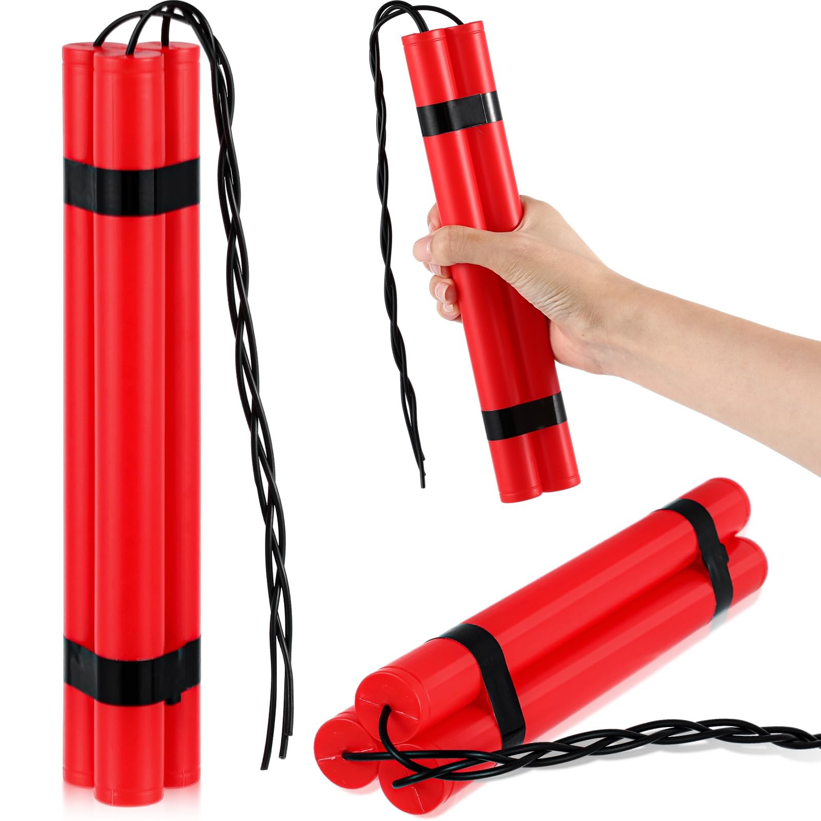 Sratte 6 Fake Dynamite Stick, Red TNT Toy Medium, and Black gallery