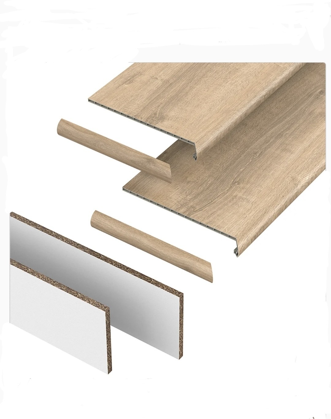Mohawk Home Easy Install Stair Tread Kit Tudor Oak - Pack Of 2 Treads NEW gallery