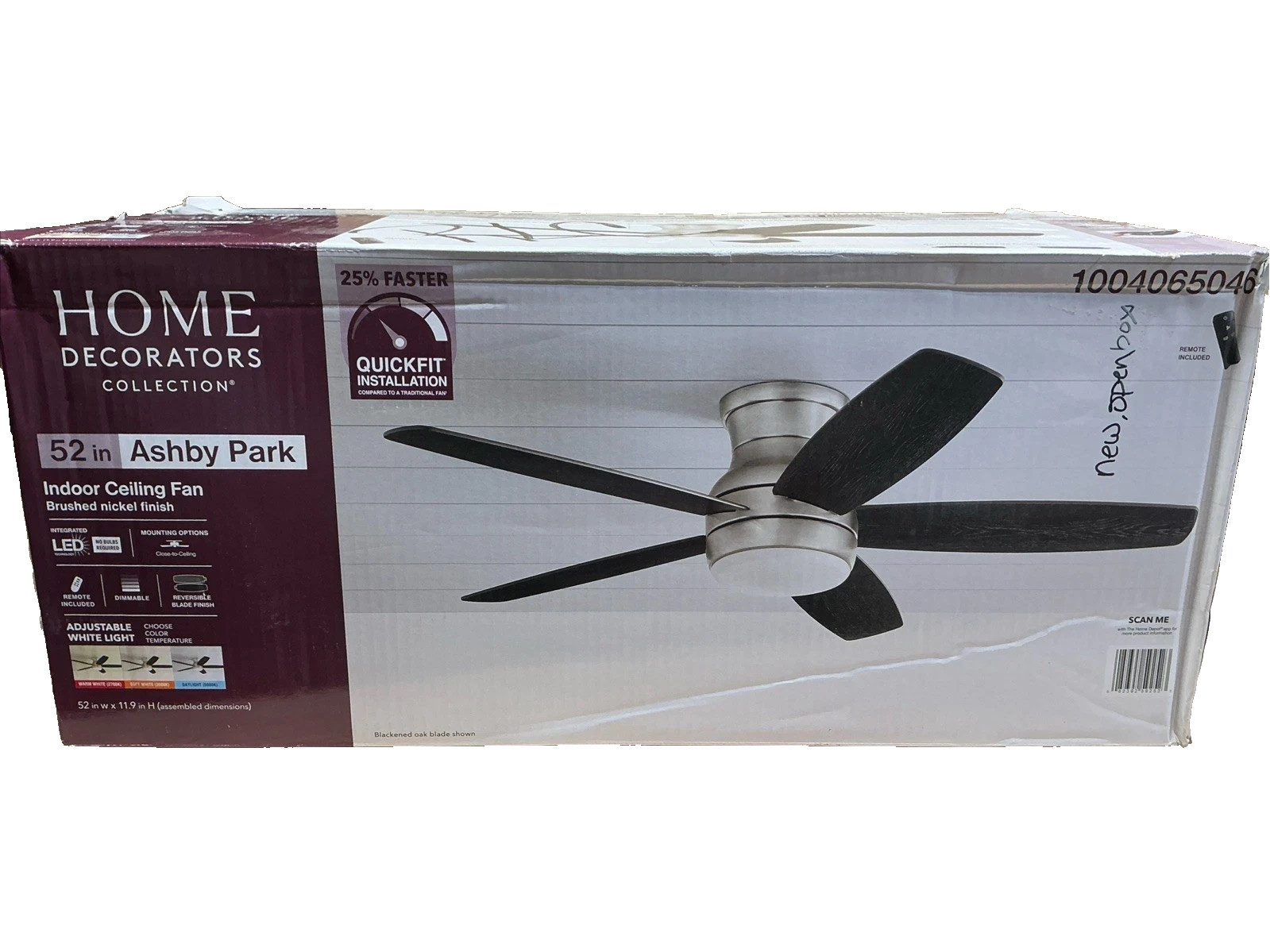 OEM Replacement TRIM RING for Home Decorators Ashby Park 52 in Brushed Nickel gallery