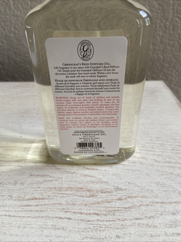 Greenleaf Reed Diffuser Oil Refill - Cashmere Kiss 8.5 Fl oz NEW gallery
