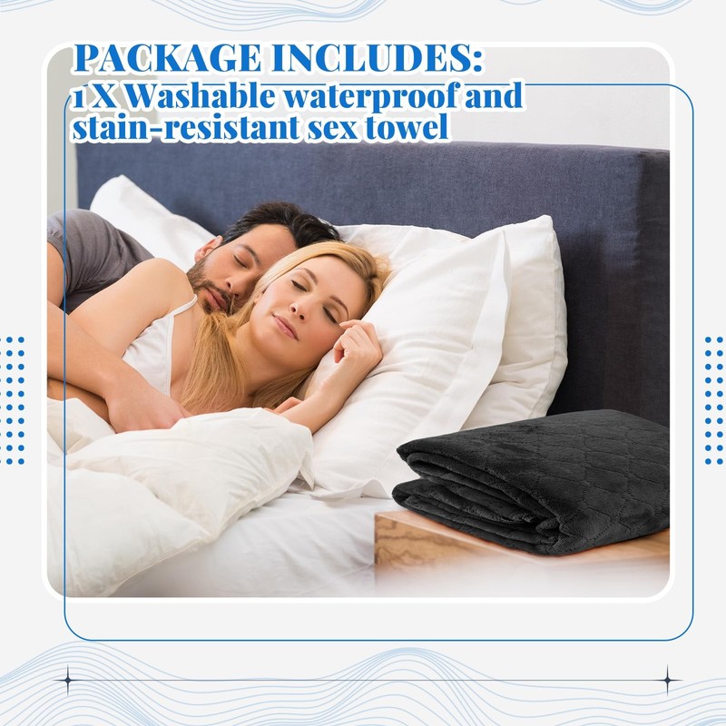 Couples Waterproof Mat Lover Reusable Stainproof Blanket Bed Sheets Black54x34" gallery