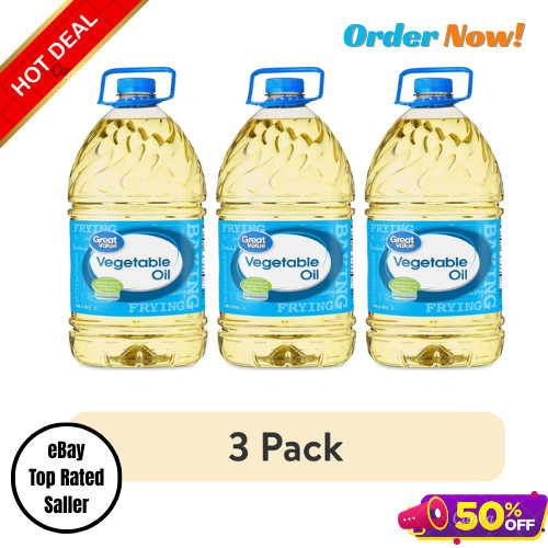 Great Value Vegetable Oil 1 Gallon 3 Pack Heart Healthy Cooking Frying Oil gallery