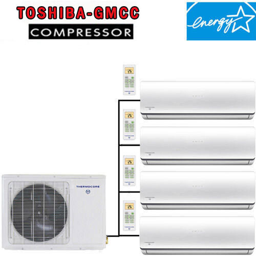 Quad Zone ENERGY STAR Ductless Mini Split Air Conditioner - Heat Pump 21-22 SEER gallery
