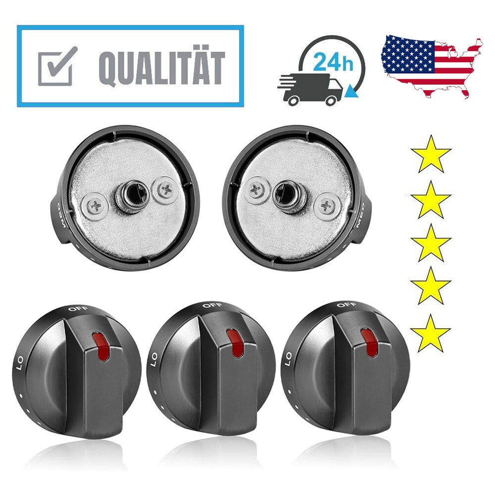 5 Pack OEM DG64-00473B Range Stove Control Knobs for Samsung NX58J7750SG/AA gallery