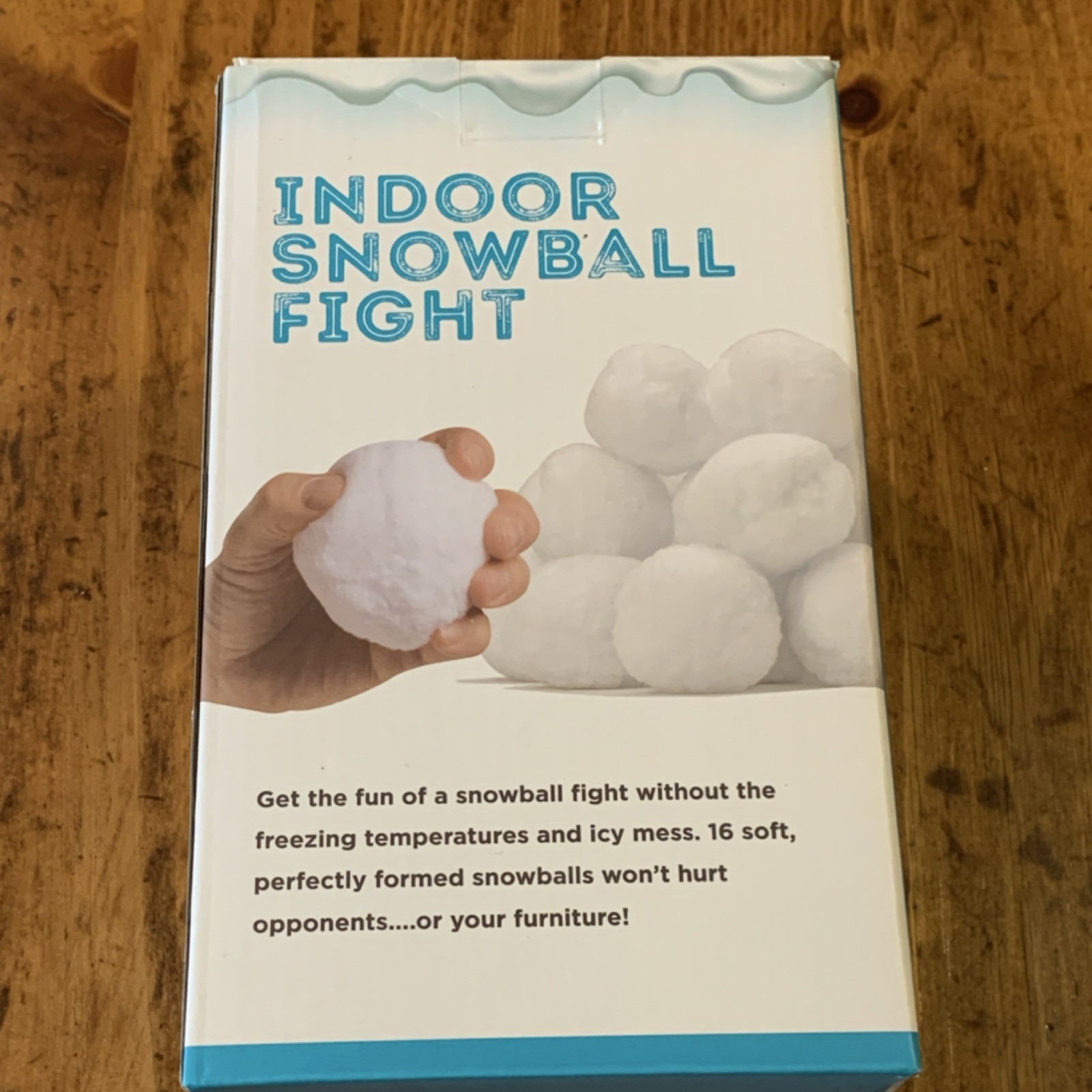 Snowtime Anytime Indoor Snowball Fight Set of 16 Soft Winter White Snowballs gallery