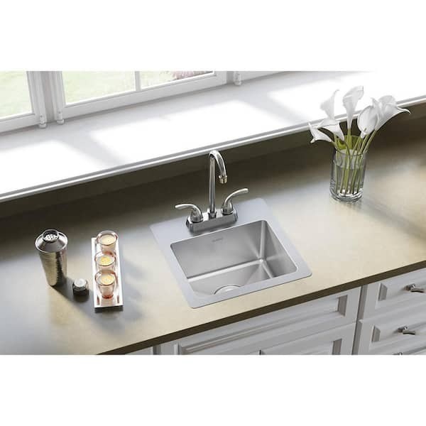 Elkay 15 in. Drop-In/Undermount Single Bowl 20-Gauge Stainless Steel Sink Only gallery