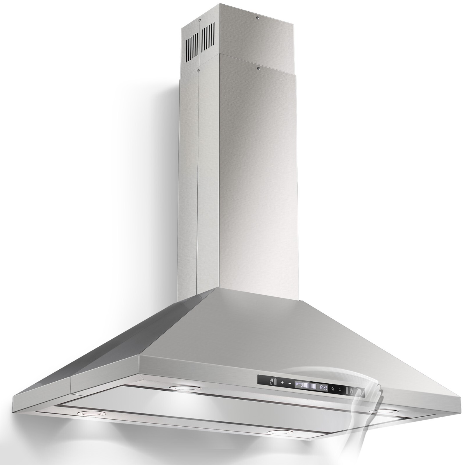 36 Inch Island Ceiling Hood 700CFM Gesture Touch 3 Speed 65dB Pyramid Design gallery