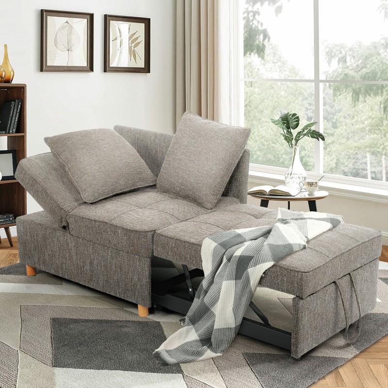 4-in-1 Convertible Sofa Bed Pull Out Couch Sofa Chair w/ 5 Adjustable Backrests gallery