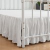 Striped Ruffled Bed Skirt Queen Size, 18-Inch Drop, Split Corners, White gallery