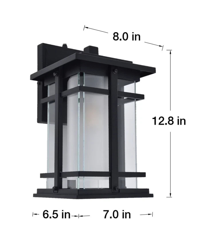 Lutec Craftsman 2.0 Style Coach Light Outdoor LED Wall Lantern Built-in DuskDawn gallery