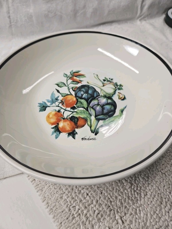 Over And Back Verdura Stoneware Serving Bowl 13" Large Pasta ITALY gallery
