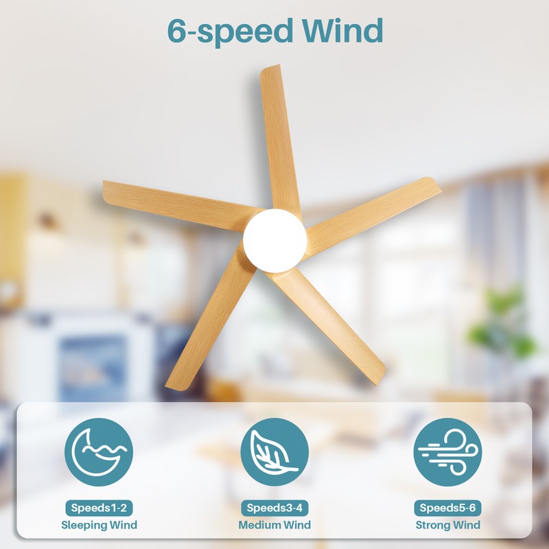 Reversible DC Ceiling Fan W/ Adjustable Color & Remote Inoor Outdoor Ceiling Fan gallery
