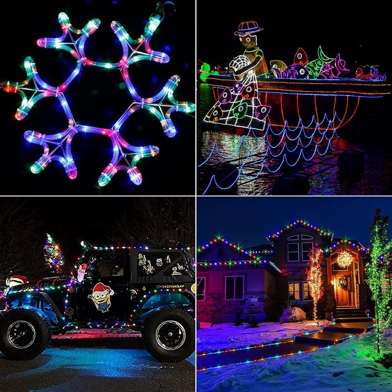Led Solar Powered Rope Fairy String Strip Lights Waterproof For Outdoor Garden gallery