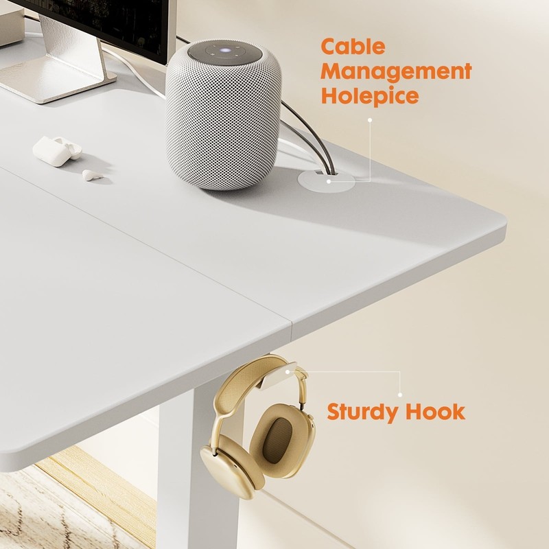 CONCETTA Electric Height Adjustable Sit Stand Desk 40x24 White FREESHIP gallery