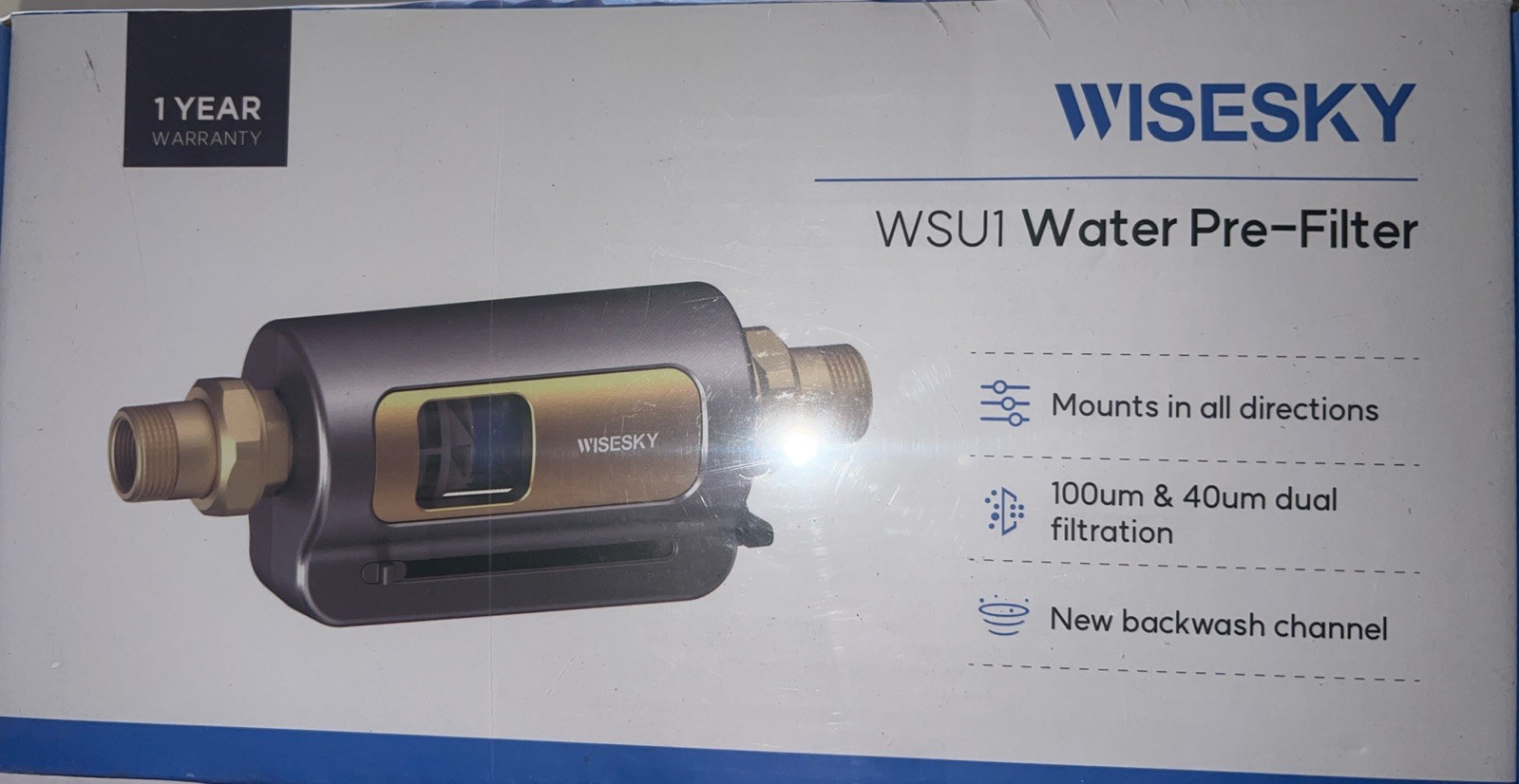 40/100 Sediment Filter- Reusable Whole House Sediment Water Filter, No BPA gallery