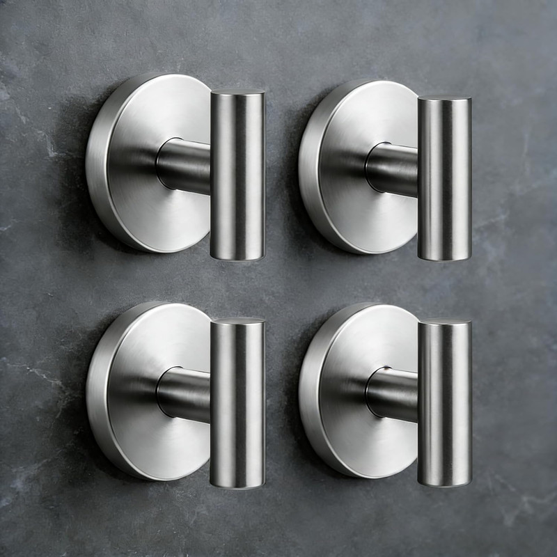 Shower Hooks 4-Pack, Suction Cup Heavy Duty Bathroom Hooks for Walls & Glass gallery