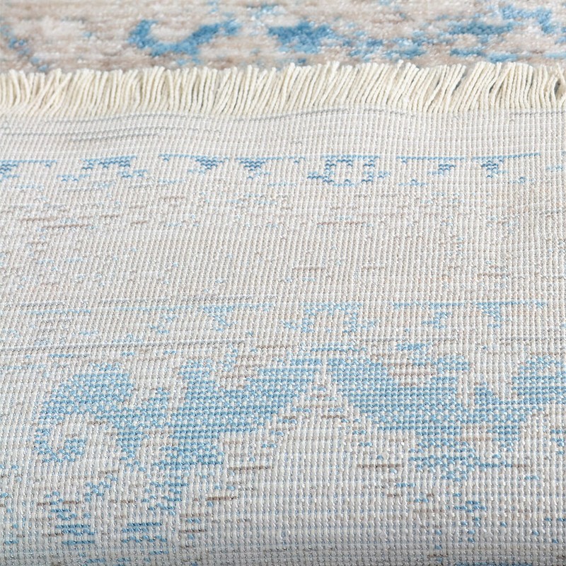 Machine Woven Crossweave Polyester 2'6''x9'10'' Runner Area Rug Oriental Ivory gallery