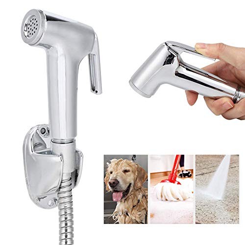 Bidet Sprayer, 3Pcs/Set Electroplating Toilet Sprayer ABS Spray Bracket Hose gallery