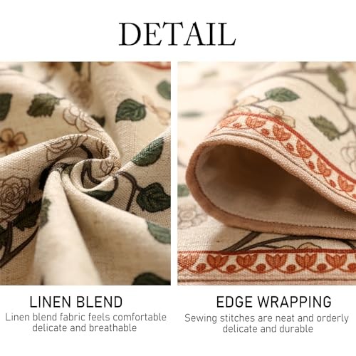 Designer Elegant Linen Table Runner 102 Inches, Farmhouse 12X102 Inches Flora a gallery