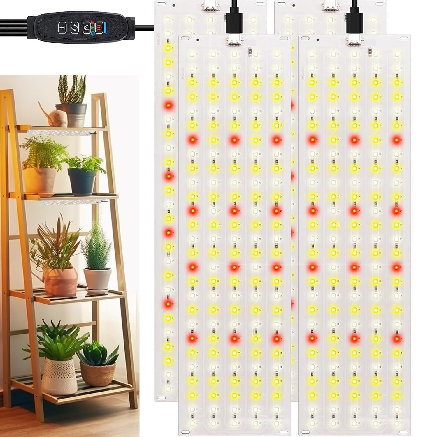 LED Grow Light Full Spectrum 4-in-1 Linkable Seedling Veg Hydroponic Grow Lamp gallery