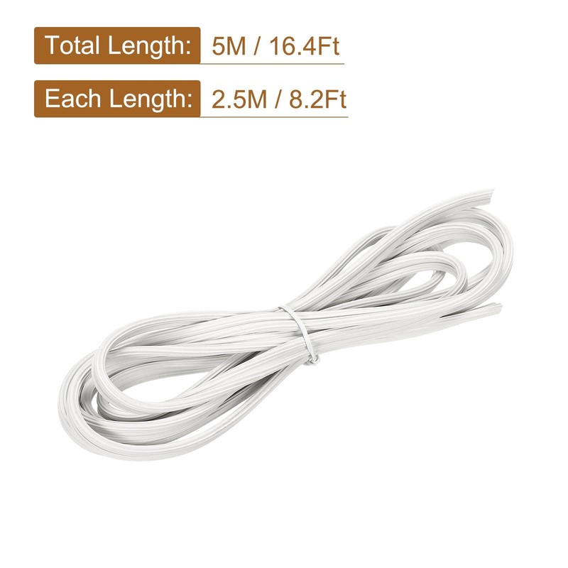 Screen Spline, 5M/16.4Ft Silicone Window Sealing Strip, 4mm OD White gallery