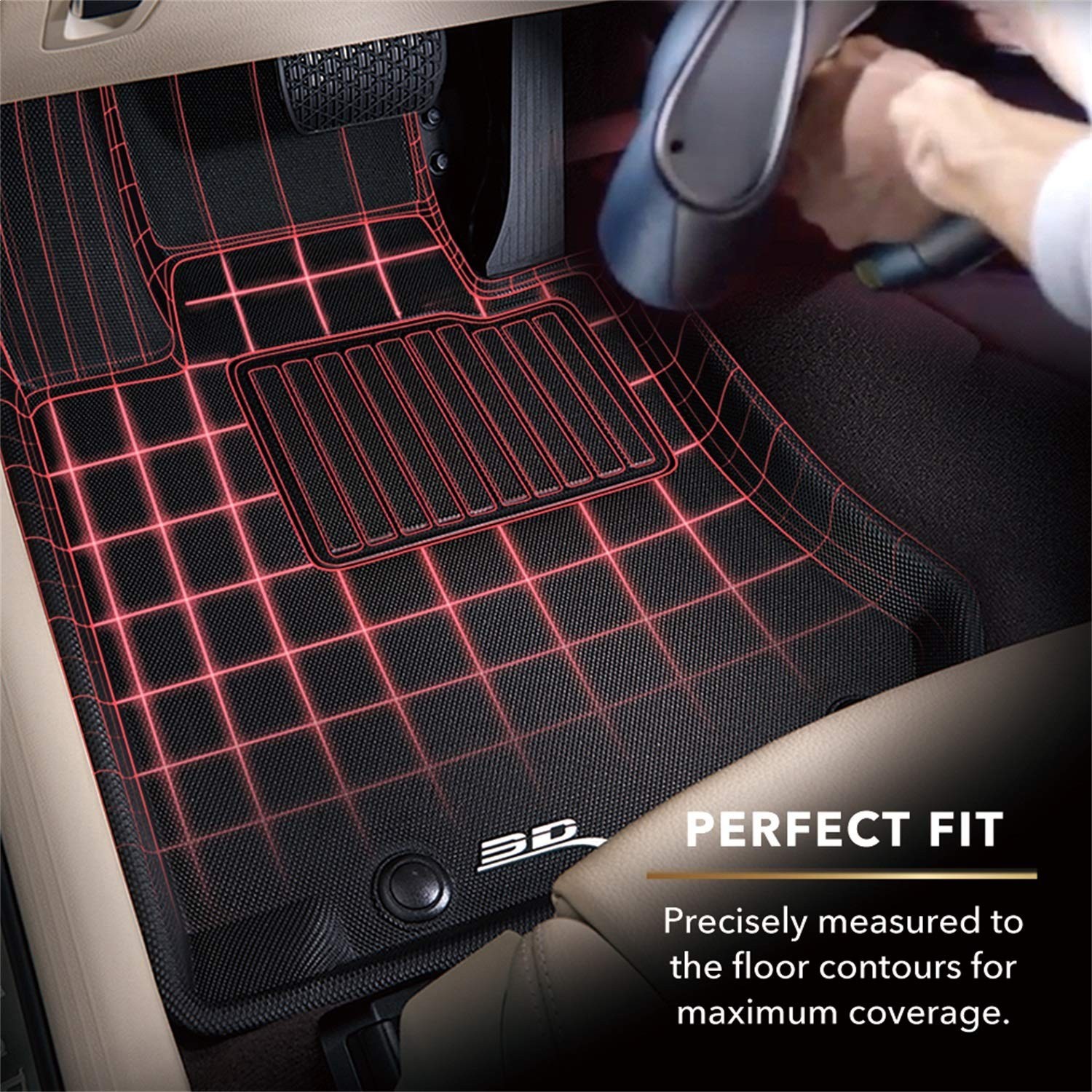 3D MAXpider Custom Fit Second Row All-Weather Floor Mats for Select Toyota RA... gallery