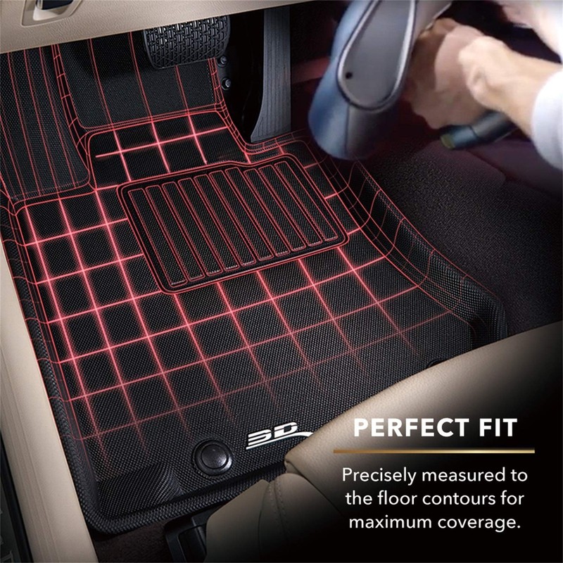 3D MAXpider Custom Fit Second Row All-Weather Floor Mats for Select Toyota RA... gallery