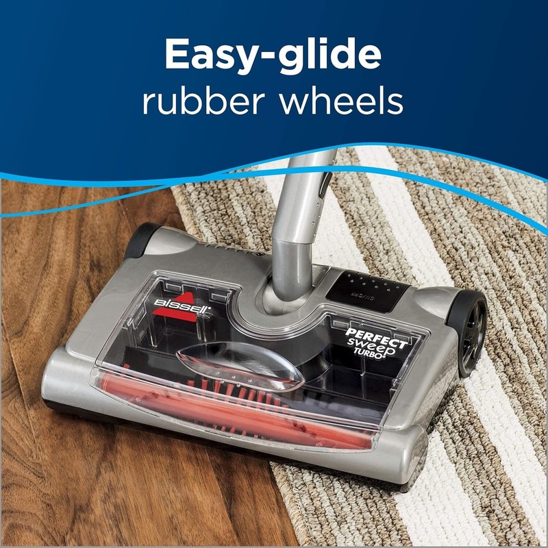 Perfect Sweep Turbo Rechargeable Carpet Sweeper Quiet & Powerful Cleaning Grey gallery