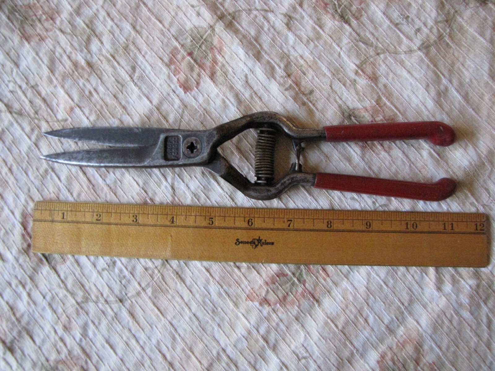 CORONA No. 5 Drop Forged -w RED Soft Handles Shears / Trimmers Vintage Pre Owned gallery