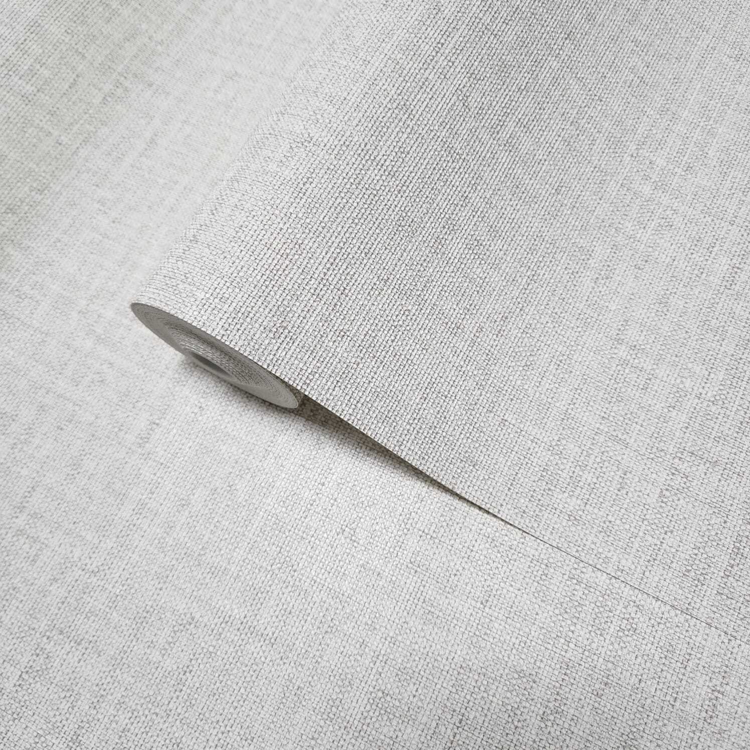 Modern rustic grayish off white plain faux woven fabric textured plain Wallpaper gallery