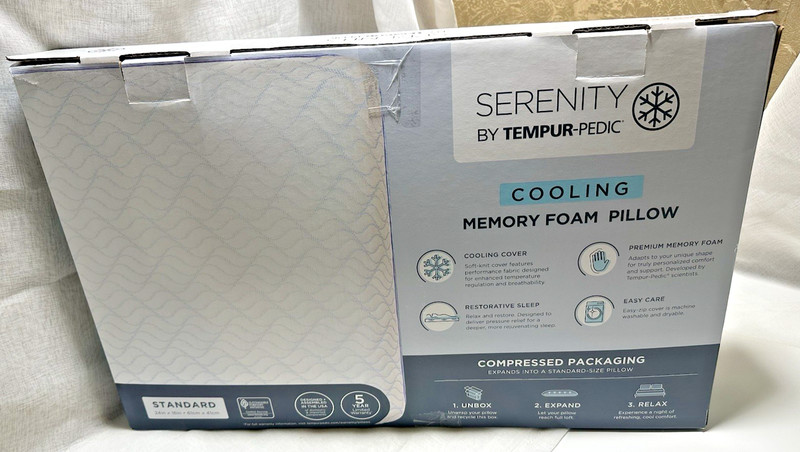 Serenity by Tempur-Pedic Cooling Memory Foam Pillow - Standard gallery