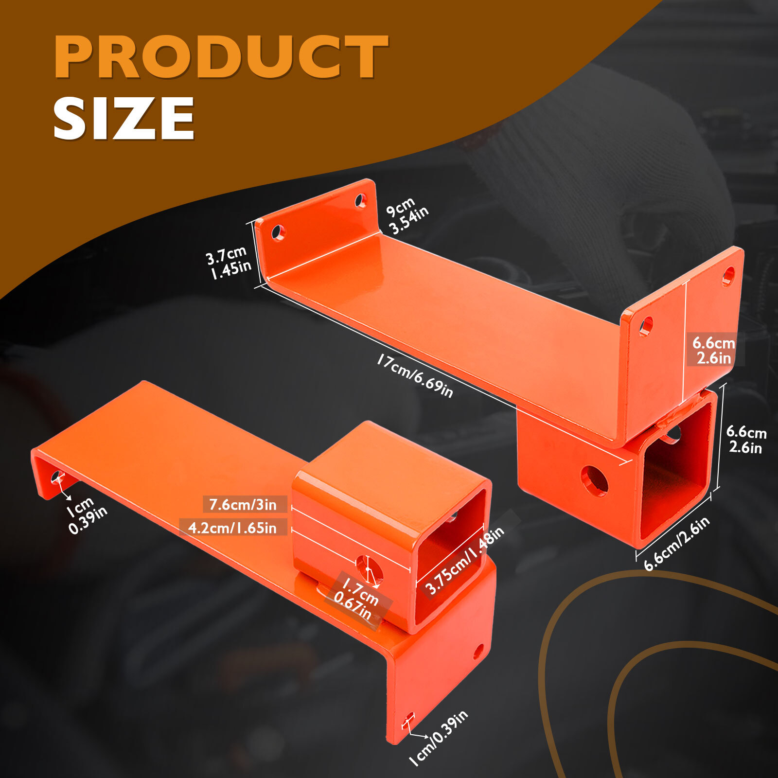 Red 2" Trailer Hitch Receivers Kit For ZT Elite Magnum Avengers Mavericks 18-20 gallery