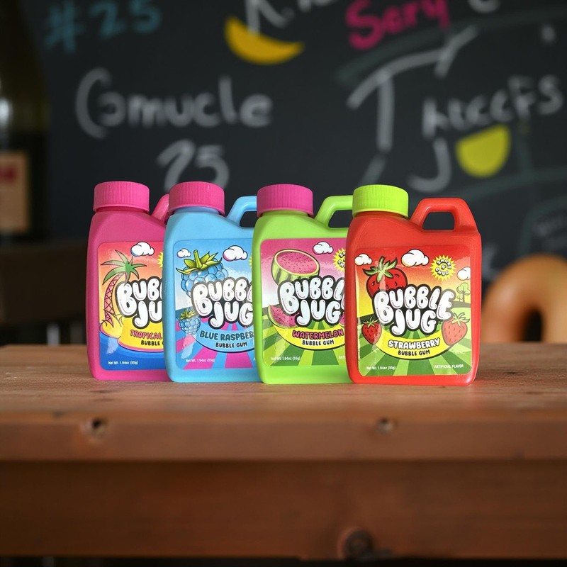 Bubble Jug Bubble Gum Variety Pack – Blue Raspberry, Watermelon, Strawberry & Tr gallery