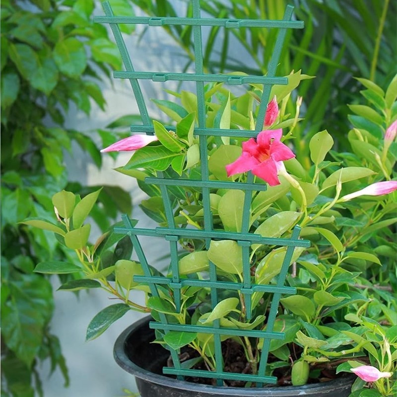 Compact Mini Trellis for Climbing Plants - 5.91"W x 10.24"H Stackable Design gallery