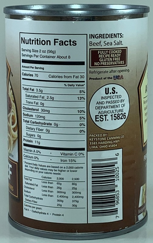 6 Canned Ground Beef 🇺🇸 USA Made Keystone Meat 14 Oz Ex 10/2029 Emergency Food gallery