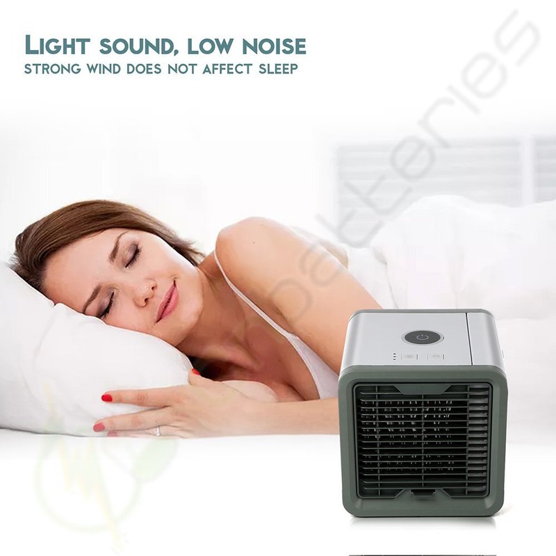 White Portable Air Conditioner LED Cooling Fan Humidifier Purifier 3-in 1 Unit gallery