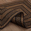 Accent Rug Black & Tan Jute Primitive 27x48 Rect Braid No Slip Floor VHC Brands gallery