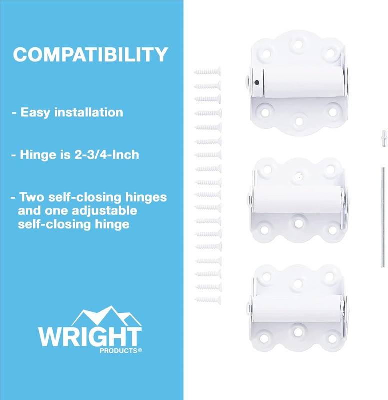 Adjustable Spring Loaded Door Hinges Set Of Two For Storm And Screen Doors gallery