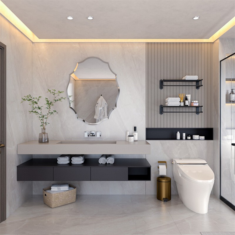 Irregular Decor Wall Mirror Wavy Beveled Bathroom Mirrors Silver Accent Mirrors gallery