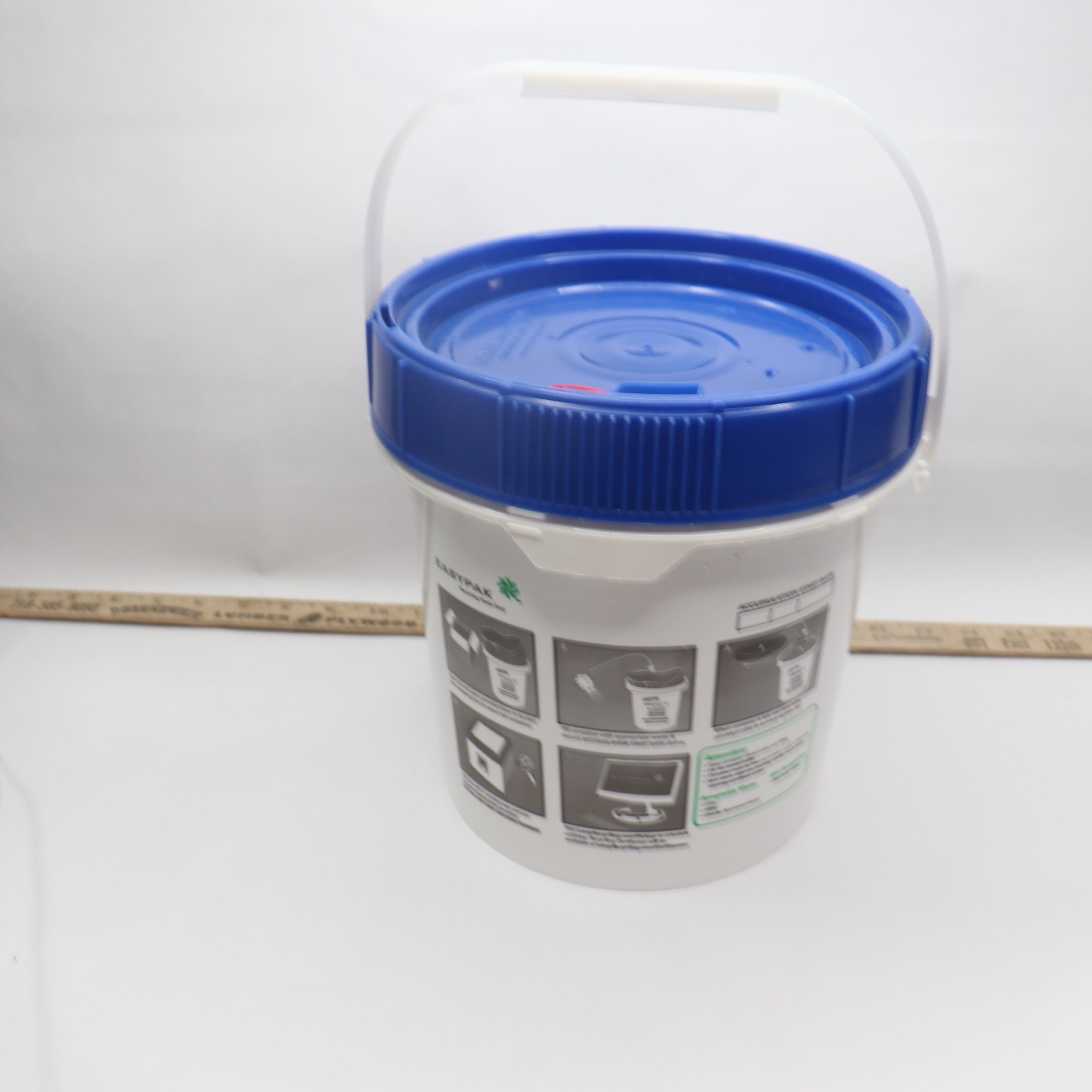Easypak Mini Compact Fluorescent Recycling Container Plastic White gallery