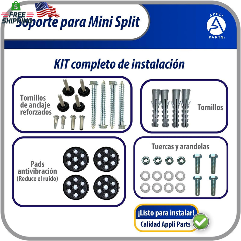 Appli Parts APAB-3160 Mini Split Wall Mount Bracket up to 352Lbs gallery