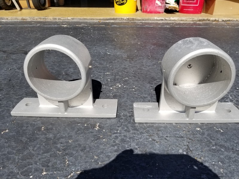 Vertical Wall Mount Flagpole Brackets (5") - Brackets only (No pole) gallery