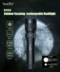 Rechargeable 1000LM LED Flashlight Tactical Police Super Bright Torch Zoomable