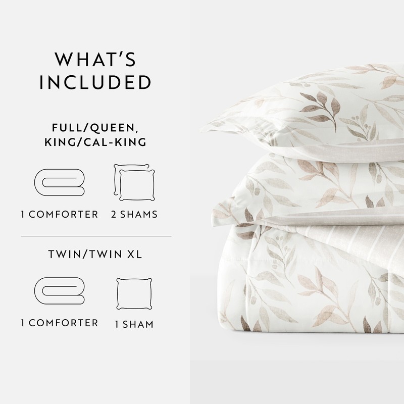 Kaycie Gray Floral Patterned Reversible Comforter Set gallery